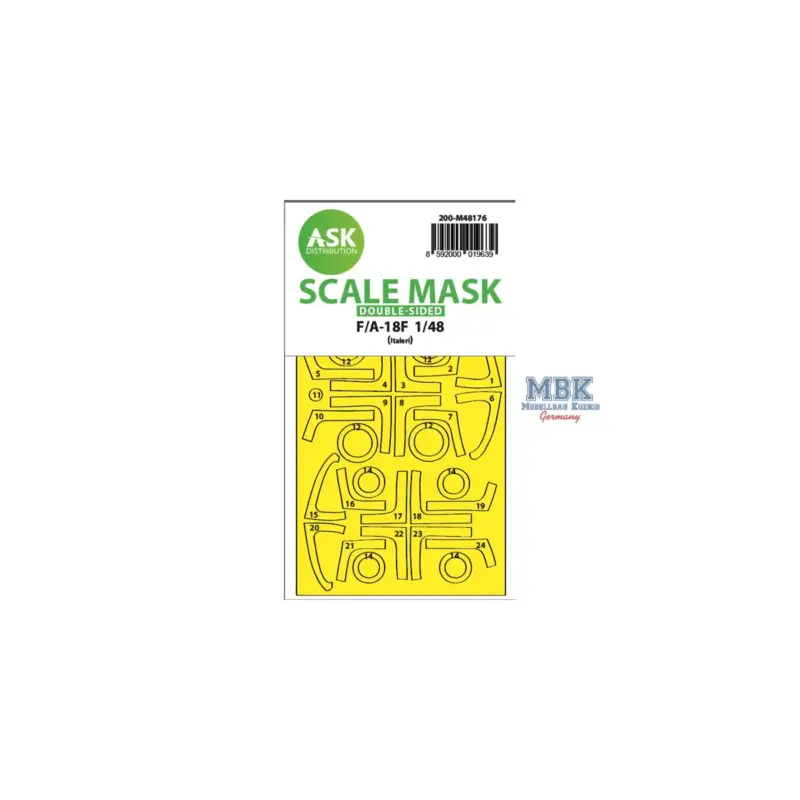 Decal F/A-18F double-sided express fit mask Betrouwbaar