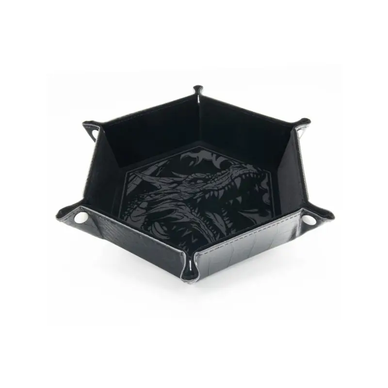 CritStones - Dragon Skin Edition Black Folding Dice Tray Gratis Retour