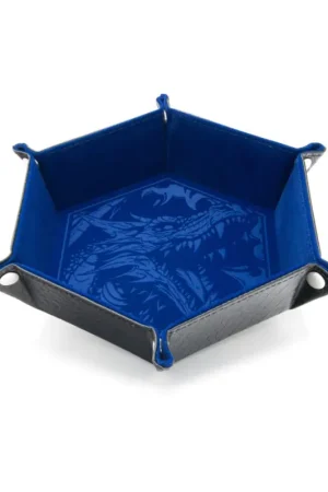 CritStones - Dragon Skin Edition Blue Folding Dice Tray Aanbieding