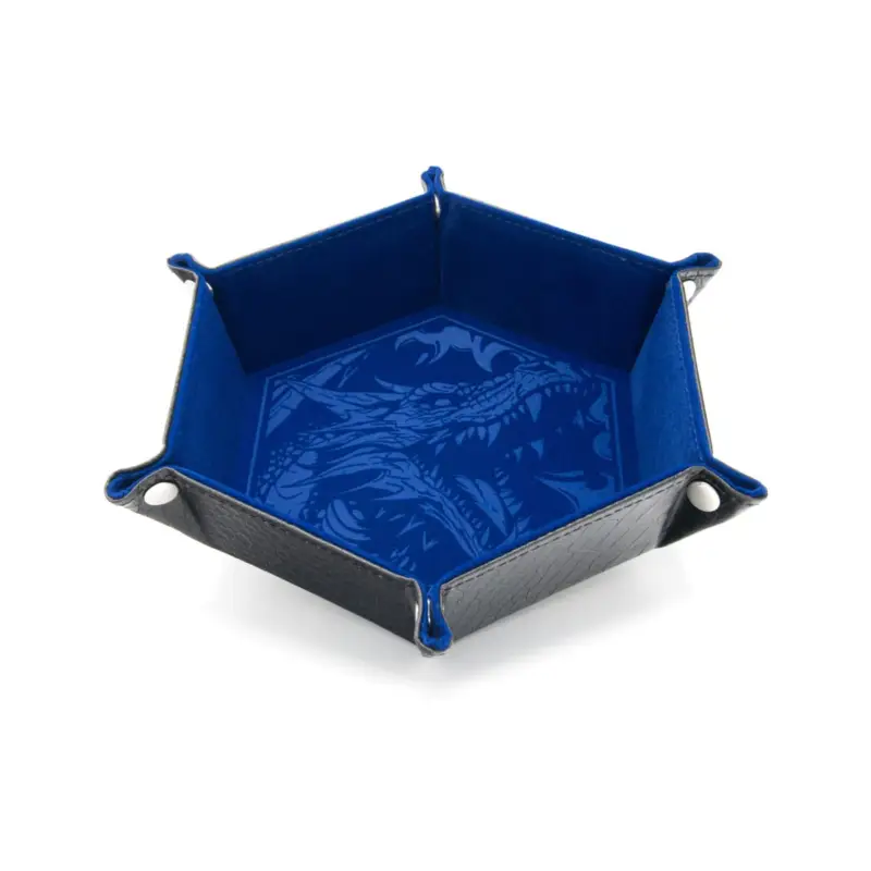 CritStones - Dragon Skin Edition Blue Folding Dice Tray Aanbieding