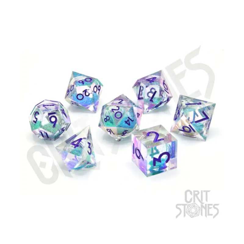 Koopje CritStones - Liquid Core dice pack Fantasia Fluid Electroplated (7)