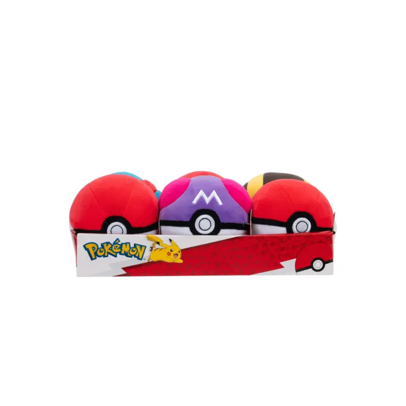 Tijdelijk Beschikbaar Pokemon Plush 12.5cm Pokeball asst 6Pcs