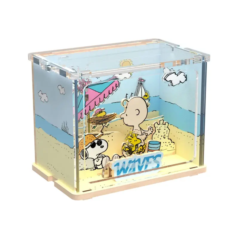 Dagaanbieding Peanuts Puremind Mini Scene Chilling at the Beach Building Set