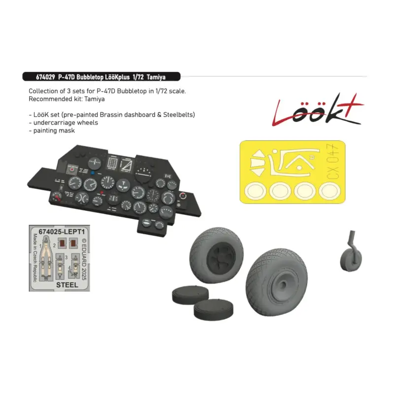 Republic P-47D Thunderbolt Bubbletop LööKplus 1/72 (designed to be used with Tamiya kits) Koop Online
