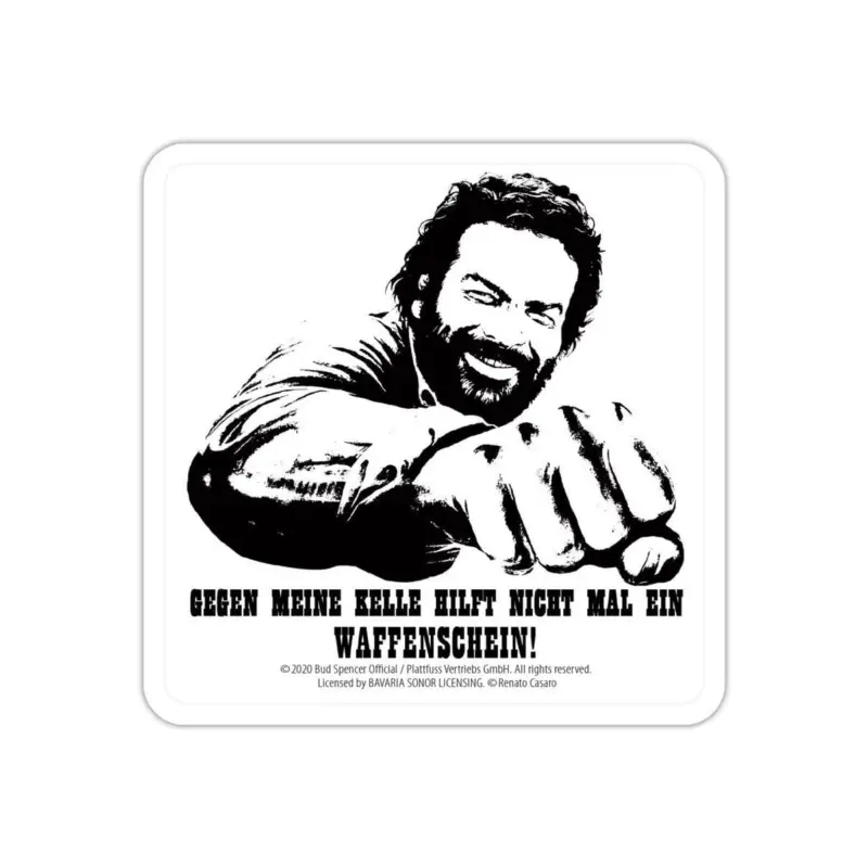 Koop Online Bud Spencer Kelle Metal Coasters 10 x 10 cm