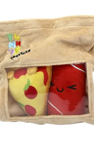 YUMMIES - Pizza & Cola - 2 Soft toys 15cm in plush bag 21x21cm Voordeelprijs