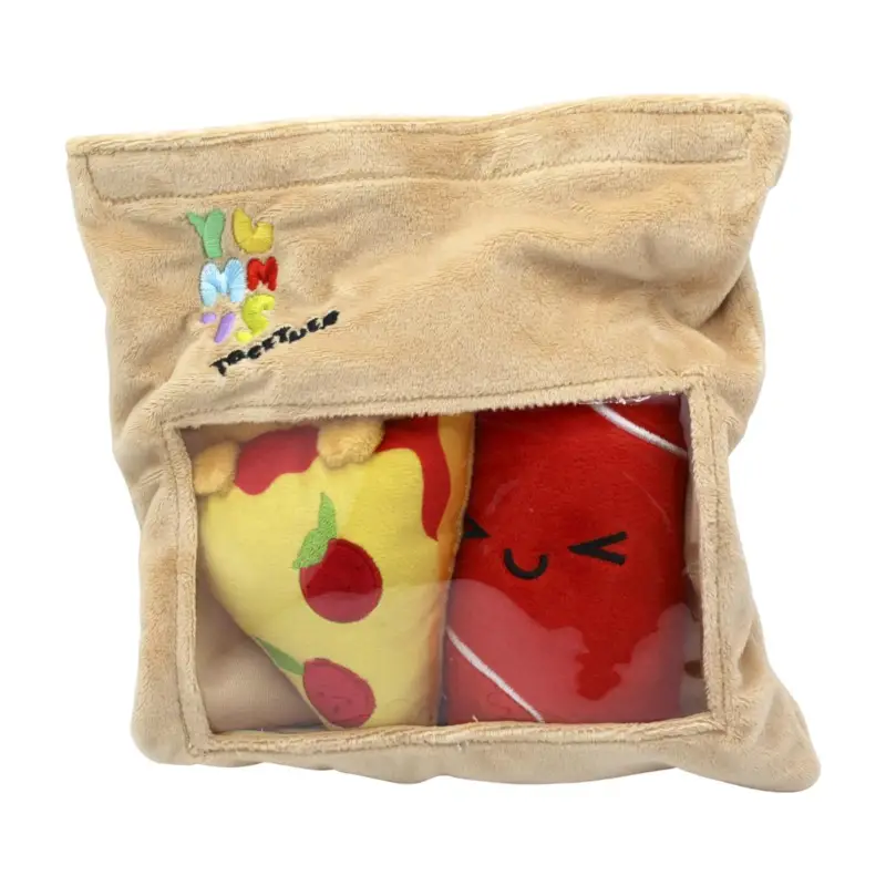 YUMMIES - Pizza & Cola - 2 Soft toys 15cm in plush bag 21x21cm Voordeelprijs
