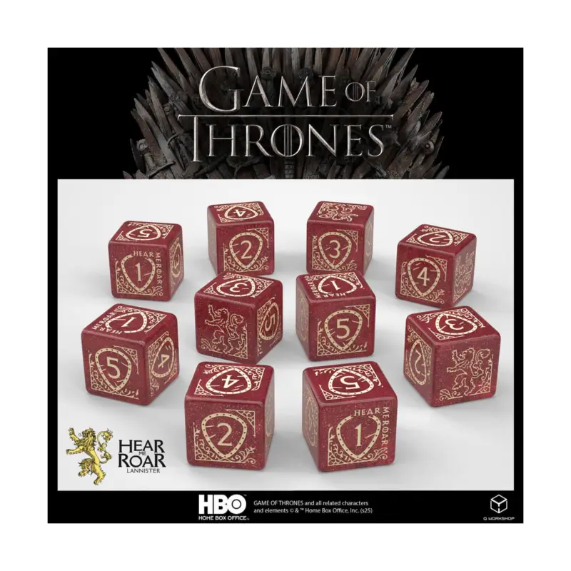 Game of Thrones Lannister dice pack 10xD6 (10) Seizoensaanbieding