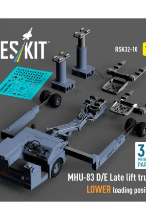 Gratis Retour MHU-83 D/E Late lift truck LOWER loading position (3D Printed model kit) Schaalmodel
