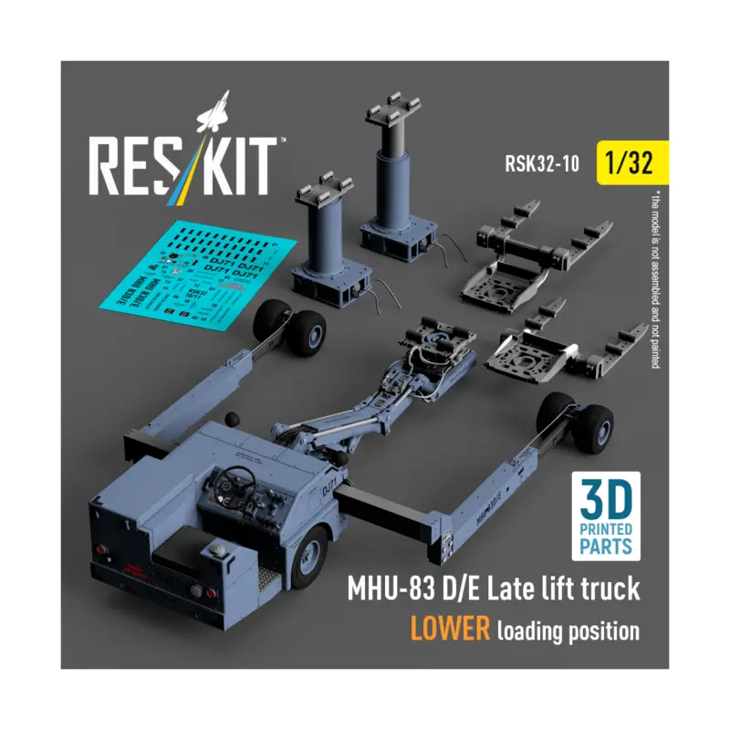 Gratis Retour MHU-83 D/E Late lift truck LOWER loading position (3D Printed model kit) Schaalmodel