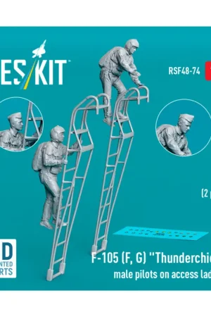 Flitsaanbieding F-105 (F, G) 'Thunderchief' male pilots on access ladder (2 pcs) (3D Printed) Figuren