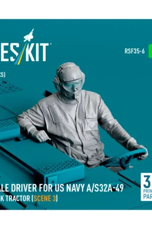 Express Levering Male driver for US NAVY A/S32A-49 Deck Tractor (scene 3) (1 pcs) (3D-Printed) Figuren