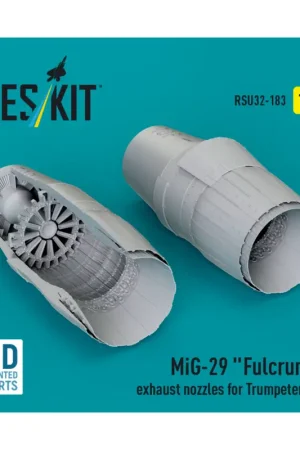 Hoge Kwaliteit Mikoyan MiG-29 Fulcrum exhaust nozzles (designed to be used with Trumpeter kits) (3D Printed)