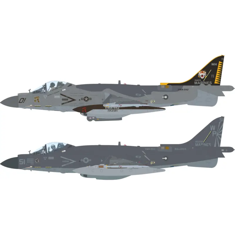 Beperkte Voorraad Decal McDonnell-Douglas AV-8B Harrier US Marines (designed to be used with Hobby Boss kits)