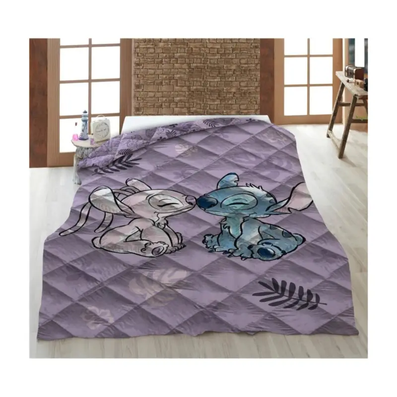 DISNEY - Stitch & Angel - Quilt Blanket 140x200cm Lage Prijs