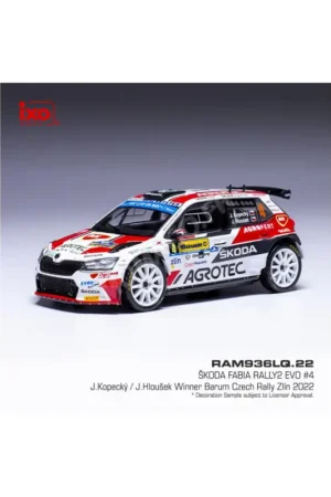 Skoda fabia rally 2 evo 4 jan kopecky/jan hlousek czech rally 2022 1st Miniatuur Laatste Versie