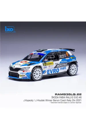Skoda fabia rally 2nd 6 jan kopecky/jan hlousek rally of czechia 2021 1st Miniatuur Exclusieve Aanbieding