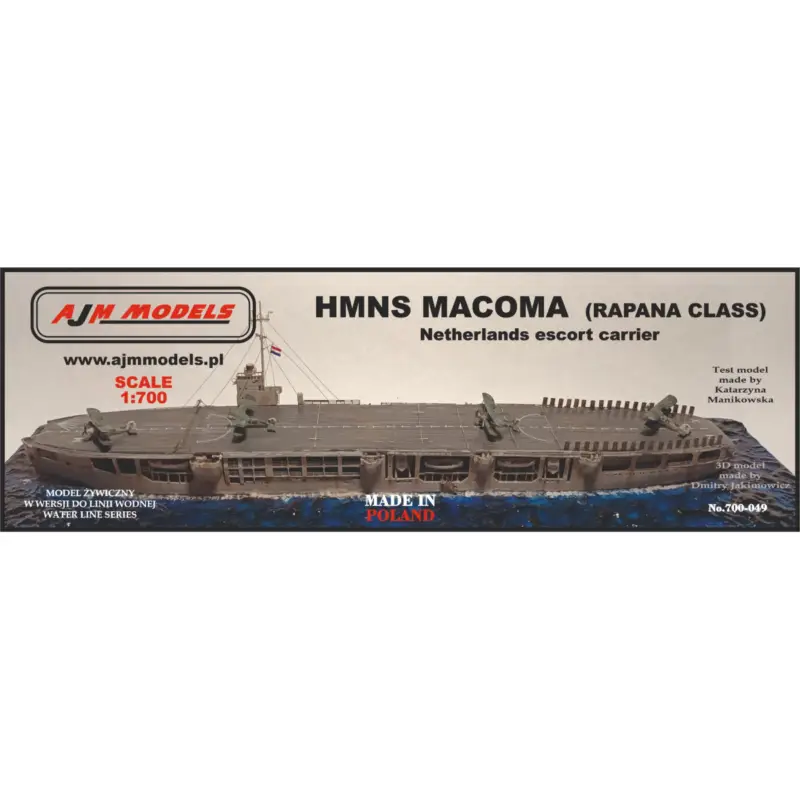 Dagaanbieding HMNS Macoma (Rapona Class) Netherlands Escort carrier Schaalmodel