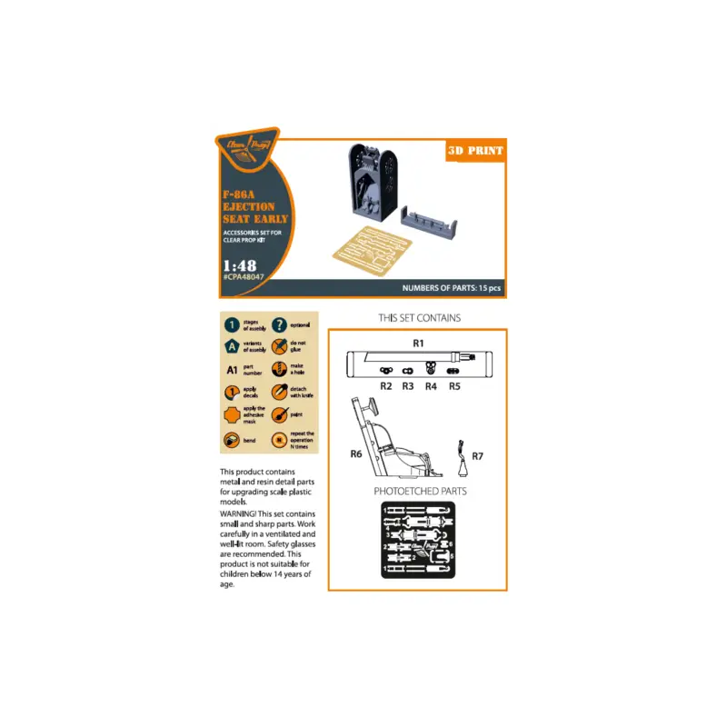 Favoriet North-America F-86A Ejection seat early for CP kits
