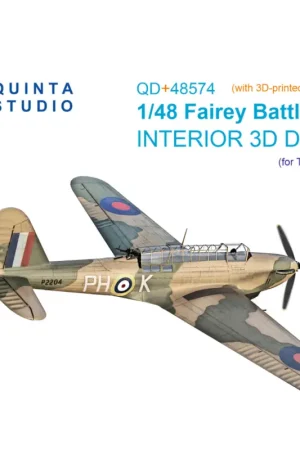 Fairey Battle Mk.I 3D-Printed & colored Interior on decal paper (Trumpeter) (with 3D-printed resin parts) Laatste Versie