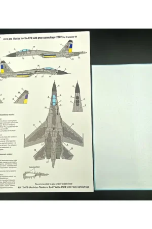 Masks for Sukhoi Su-27S, Ukrainian Air Forces, Gray camouflage (designed to be used with IBG Models and Trumpeter kits) Rechtstreeks Van De Fabrikant