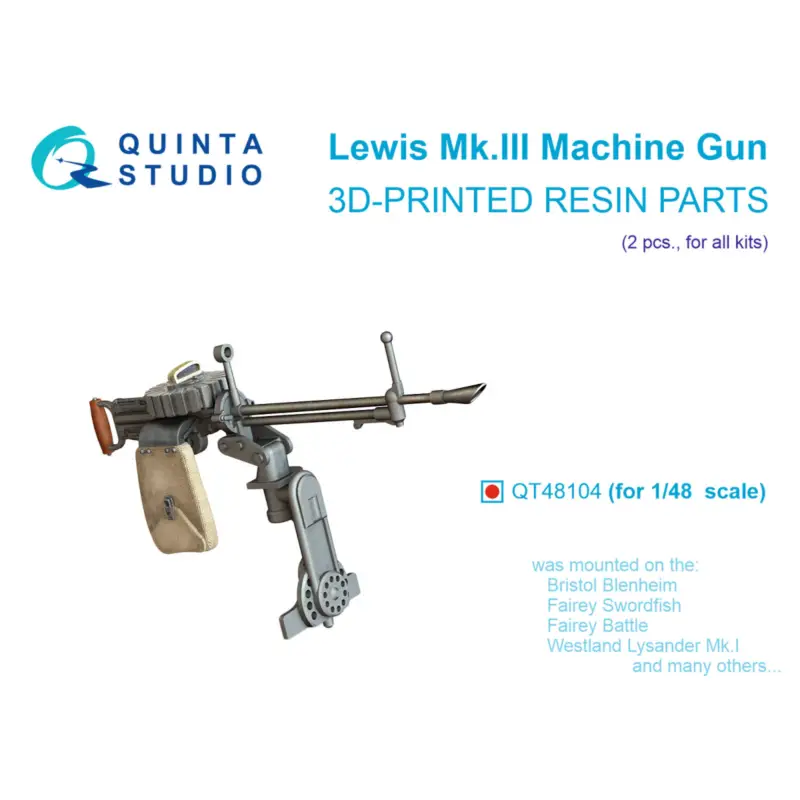 Lewis Mk.III Machine gun, 2 pcs (all kits) Exclusieve Aanbieding