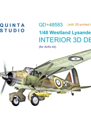 Westland Lysander Mk.III 3D-Printed & colored Interior on decal paper (Airfix) (with 3D-printed resin parts) Direct Beschikbaar