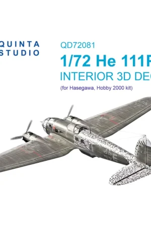Heinkel He-111P/H 3D-Printed & colored Interior on decal paper (Hasegawa) Superprijs