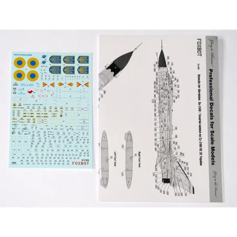 Decal Stencils for Sukhoi Su-24M, Ukrainian Air Force for Trumpeter, Dragon kits Laatste Kans