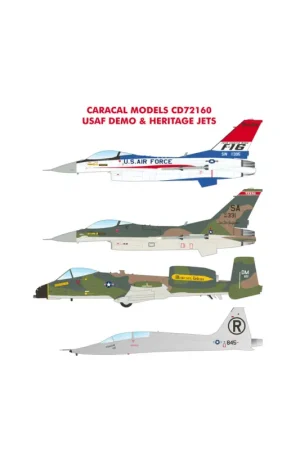USAF Demo & Heritage JetsThis decal sheet provides markings for four stunning special schemes applied to USAF aircraft: the 2024 Voordeelprijs