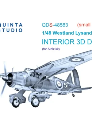 Westland Lysander Mk.III 3D-Printed & colored Interior on decal paper (Airfix) (small version) Shop Nu