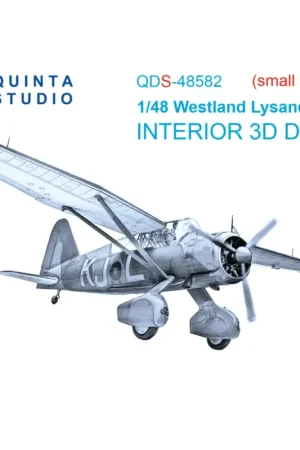 Gratis Retour Westland Lysander Mk.I 3D-Printed & colored Interior on decal paper (Airfix) (small version)