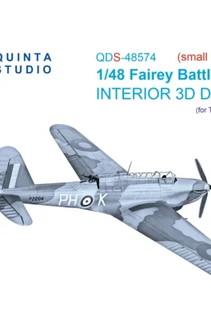 Direct Verzonden Fairey Battle Mk.I 3D-Printed & colored Interior on decal paper (Trumpeter) (small version)