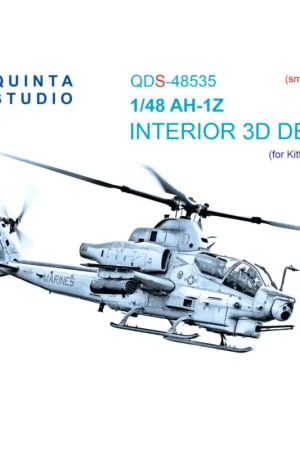 Laatste Versie Bell AH-1Z Zulu Cobra/Viper 3D-Printed & colored Interior on decal paper (KittyHawk) (small version)