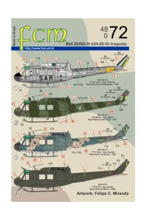 Decal Bell UH-1D/H (Brasil - nine versions) Laatste Kans