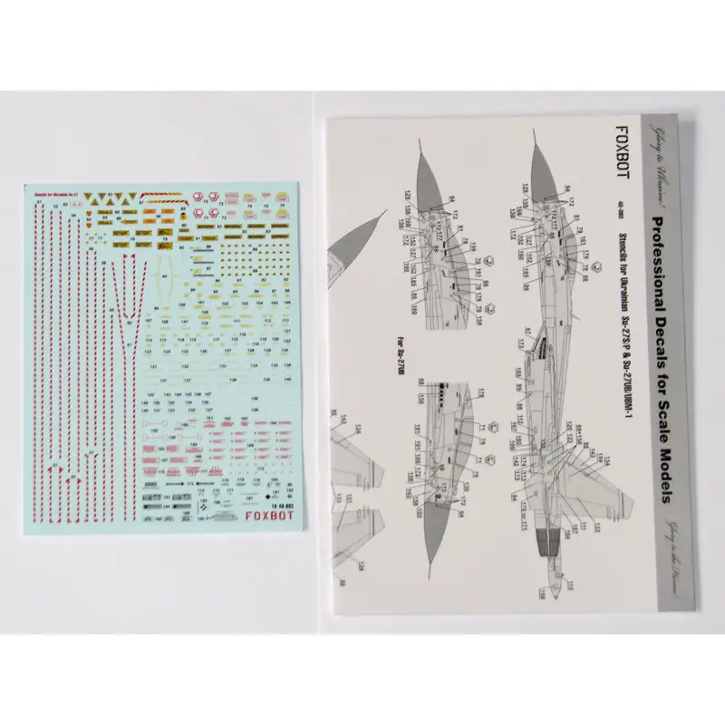 Veilige Betaling Decal Ukrainian Su-27 and Su-27UB with geometric camouflage and Stencils Academy, Eduard, Great Wall Hobby, HobbyBoss, Kitty Haw