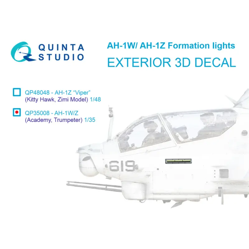 Decal AH-1W/Z Formation (slime) lights (All kits) Fabrieksprijs