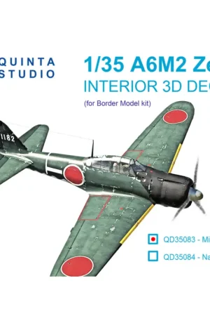 Alleen Vandaag Mitsubishi A6M2 Zero (Mitsubishi Prod.) 3D-Printed & colored Interior on decal paper (Border Model)