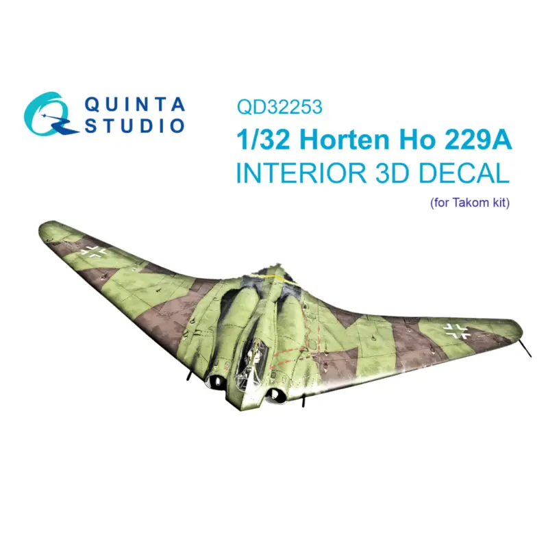 Flitsaanbieding Horten Ho-229A 3D-Printed & colored Interior on decal paper (Takom)