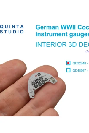 Gratis Retour German WWII Cockpit instrument gauges 3D-Printed & colored Interior on decal paper (All Kits)