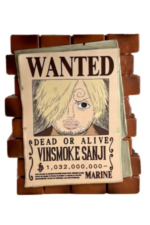 ONE PIECE - Sanji "Wanted" - Piggy bank 16cm Hoge Kwaliteit