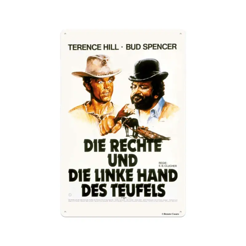 Uitverkoop Bud Spencer & Terence Hill - Rechte und Linke Hand des Teufels metal sign 20 x 30 cm