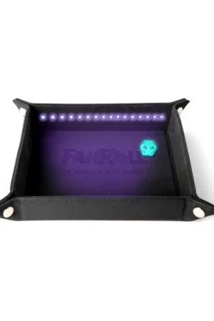 FanRoll Shadowlight Folding Dice Tray Blacklight Black Bordspel Express Levering
