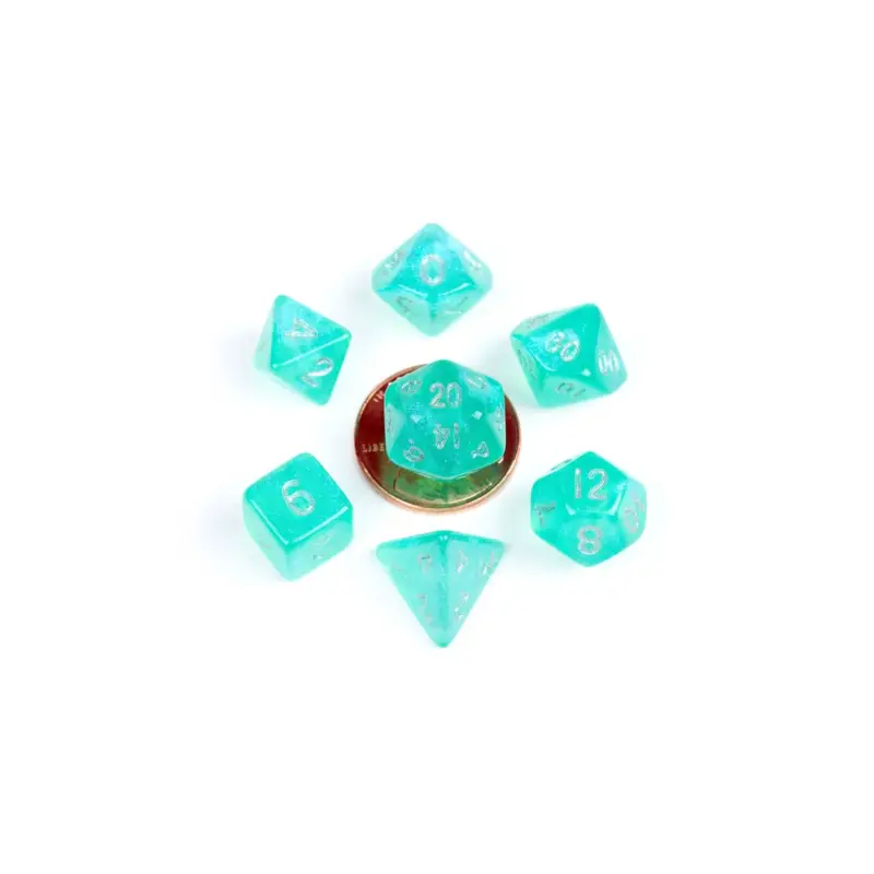 Gecertificeerd FanRoll - Sharp Mini Stardust Turquoise Dice Pack (7)