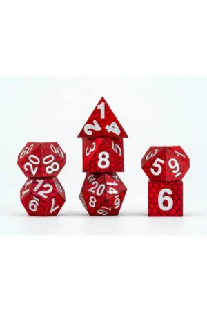 Dragon Storm - Sharp Edge Silicone Red Dragon Scales dice pack (7) Populair