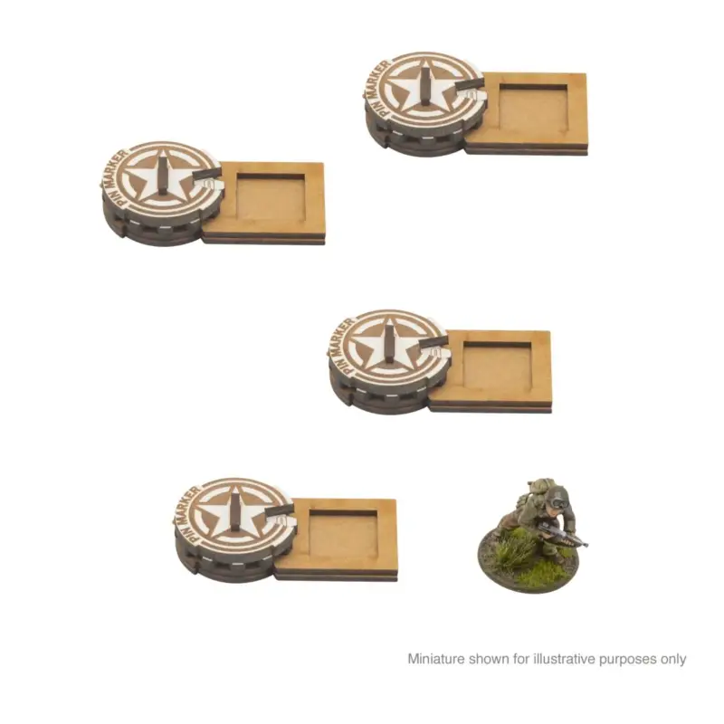 Bolt Action MDF Unit Pin Markers - USA Figuur spellet Koop Vandaag