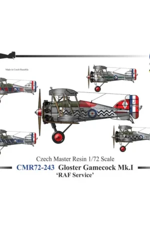 Flitsaanbieding Gloster Gamecock Mk.I 'RAF Service' incl. decals & clear windshield film, new parts