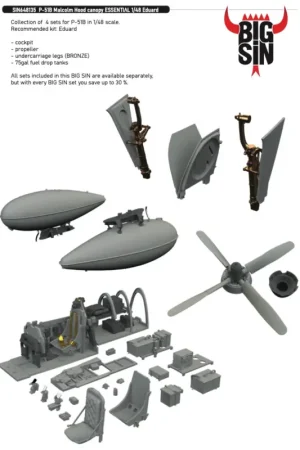 Rechtstreeks Van De Fabrikant North-American P-51B Mustang with the Malcolm Hood canopy ESSENTIAL 1/48 (designed to be used with Eduard kits) (January release