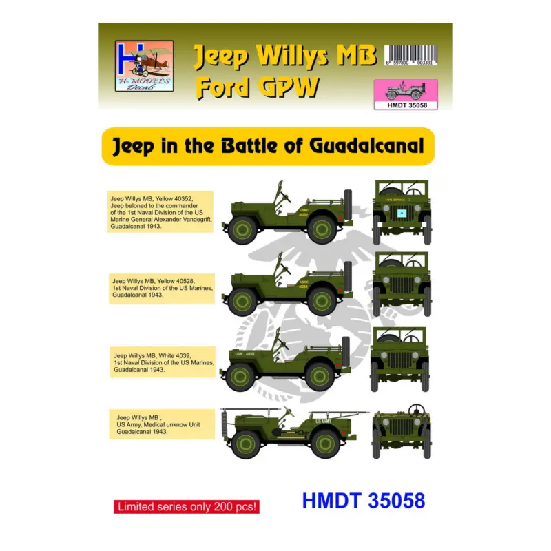 Willys Jeep MB/US Ford GPW Battle of Guadalcanal Nieuw