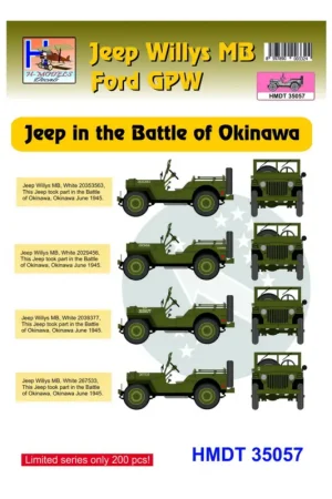 Snelle Levering Willys Jeep MB/US Ford GPW Battle of Okinawa